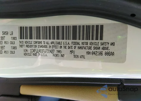 2015 Jeep Cherokee Sport from USA, damaged, VIN 1C4PJLAB3FW731427